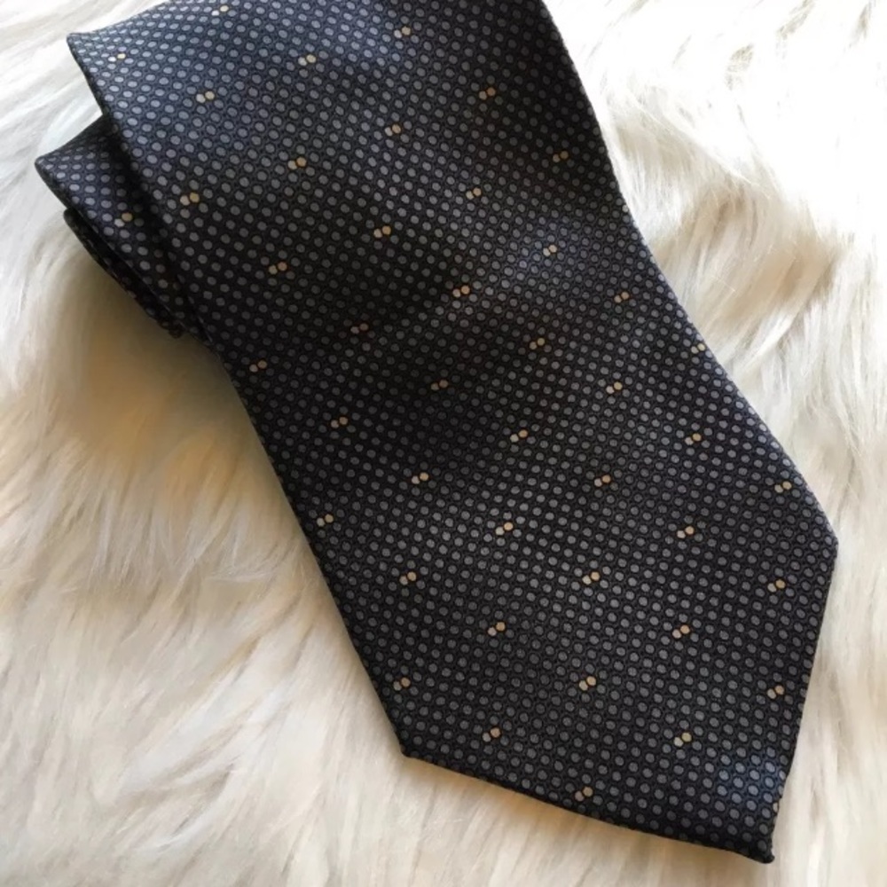 Palatina Gray Polka Dot Men’s Silk Tie